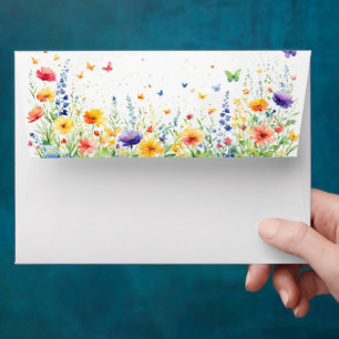 Spring Floral Garden Butterflies Envelope