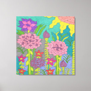 Spring Floral Garden Canvas Print