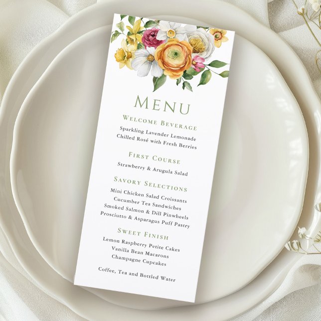 Spring Floral Garden Party Menu (Creator Uploaded)
