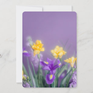 Spring Floral Greeting, pastel aesthetic Holiday Card
