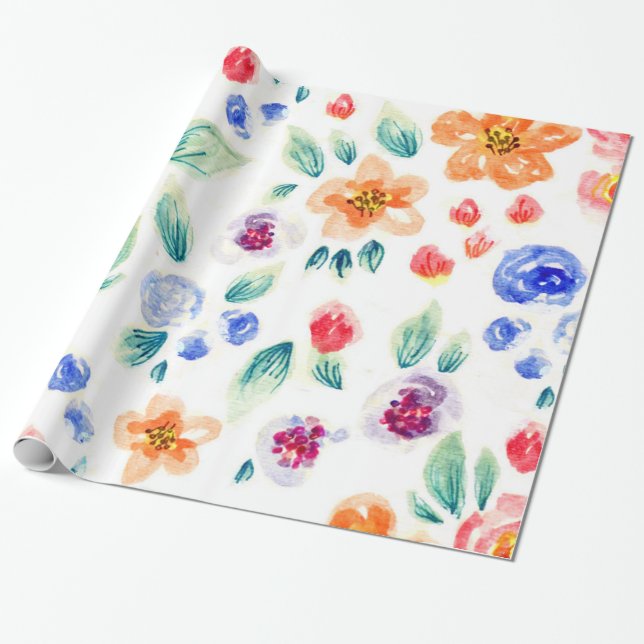 Spring Floral I - wrapping paper (Unrolled)