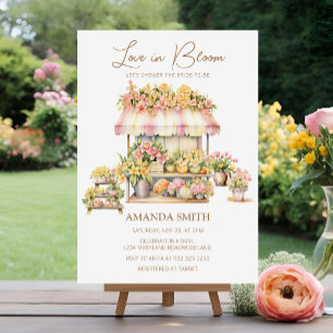 Spring Floral Market Love In Bloom Bridal Shower Invitation