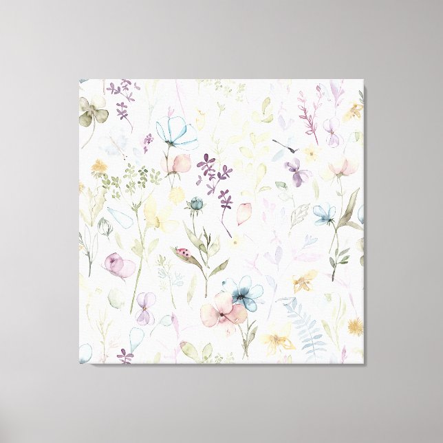 Spring Floral meadow Canvas Print (Front)