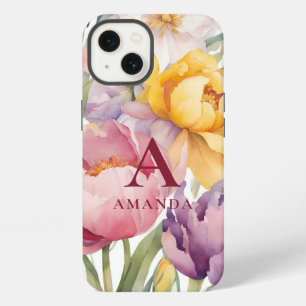 Spring Floral Monogram  iPhone 13 Case