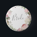 Spring Floral Mother of the Bride Button<br><div class="desc">Custom</div>