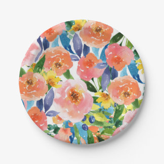 Spring Floral Party Plates