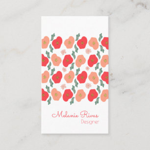 Spring Floral Pattern Designer  Business Card
