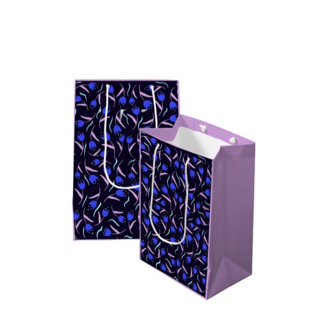 Spring Floral Pattern Lilac Medium Gift Bag (Creator Uploaded)