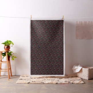Spring Floral Photo Print Black Background Poplin Fabric