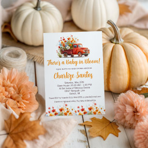 Spring Floral Pick Up Baby In Bloom Baby Shower Invitation