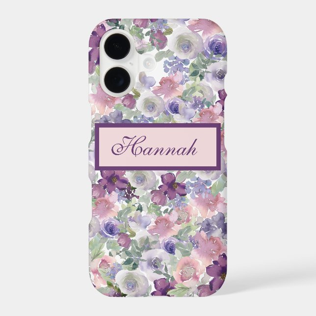 Spring Floral Pink Purple Lavender Garden  iPhone Case (Back)