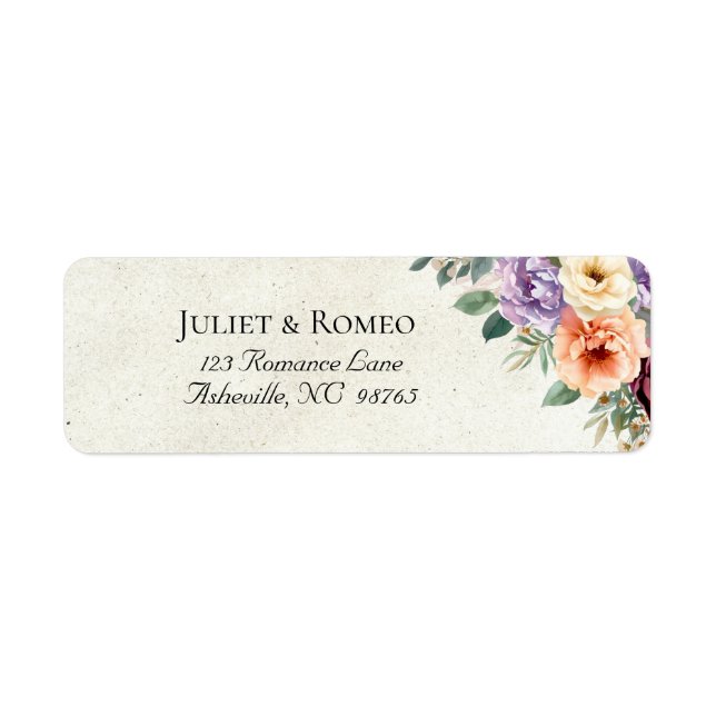 Spring Floral Return Address (Front)