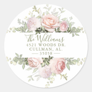Spring Floral Return Address Label Seal