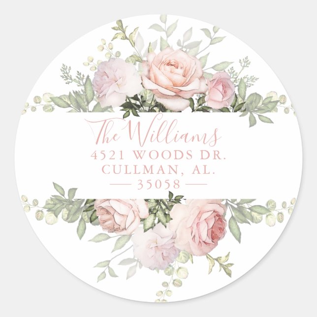 Spring Floral Return Address Label Seal (Front)