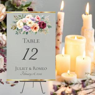 Spring Floral & Ribbon - Sage Table Number