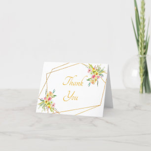 Spring floral thank you card