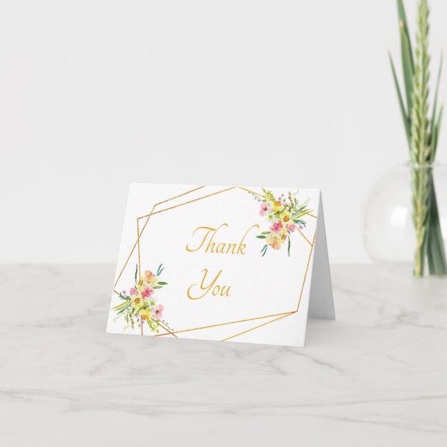 Spring floral thank you card (Front)