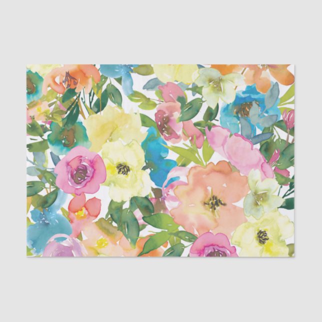 Spring Floral Tissue Paper | Delicate Flower Gift  (Front)