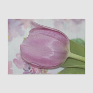 Spring Floral Tulip and hydrangea Flowers Tissue Paper
