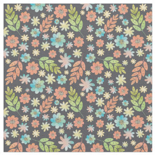 Spring Floral Watercolor Pattern Fabric