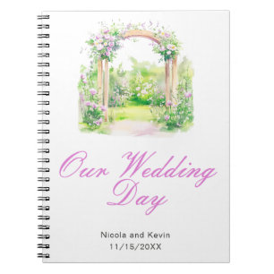 Spring Floral Wedding Arch Notebook