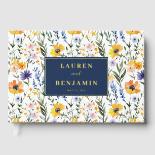 Spring Floral Wedding Guest Book