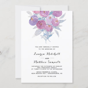 Spring Floral Wedding Invitation