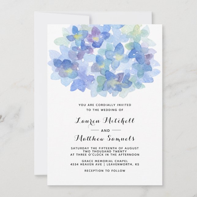 Spring Floral Wedding Invitation (Front)