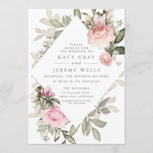 Spring Floral Wedding Invitation