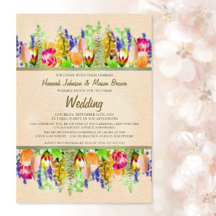 Spring Floral Wedding Invitation