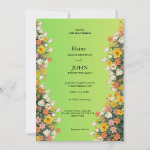 Spring Floral Wedding Invitation