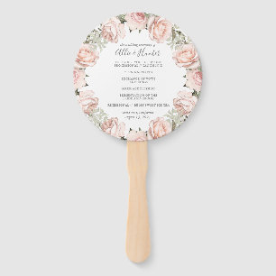 Spring Floral Wedding Program Fan