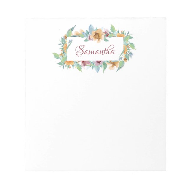 Spring Florals Notepad (Front)