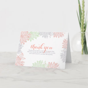 Spring Florals Wedding Thank You Card