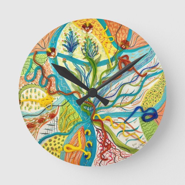 Spring Flow Colourful Wall Clock (Front)