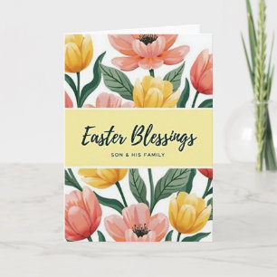 Spring Flower Blessing Card