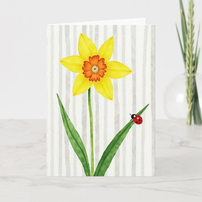 Spring Flower Blossom Art Card (Front)