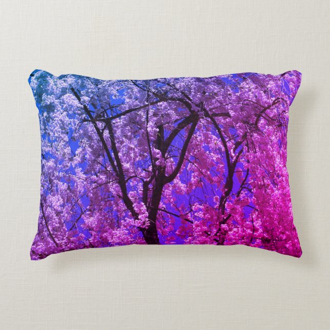 Spring Flower Blossom Umbrella Abstract Colours  Decorative Cushion (Front)