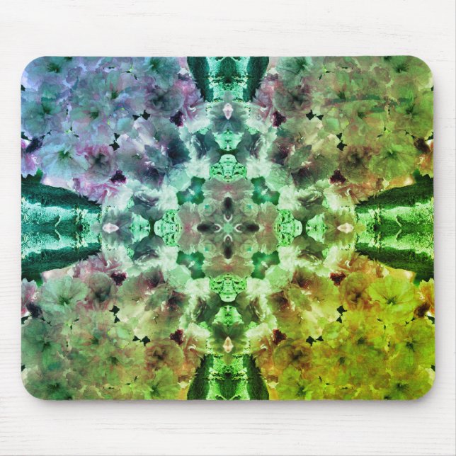 Spring Flower Blossoms Abstract Floral Art Mouse Pad (Front)