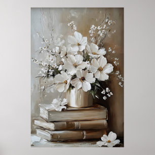Spring Flower Book Art Print, Vintage Botanical Poster