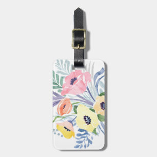 Spring Flower Bouquet Custom Text Luggage Tag