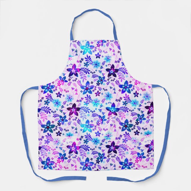 Spring Flower Bouquet - Edelweiss Flower Geometric Apron (Front)