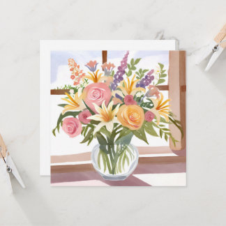 Spring Flower Bouquet | Pretty Floral Card