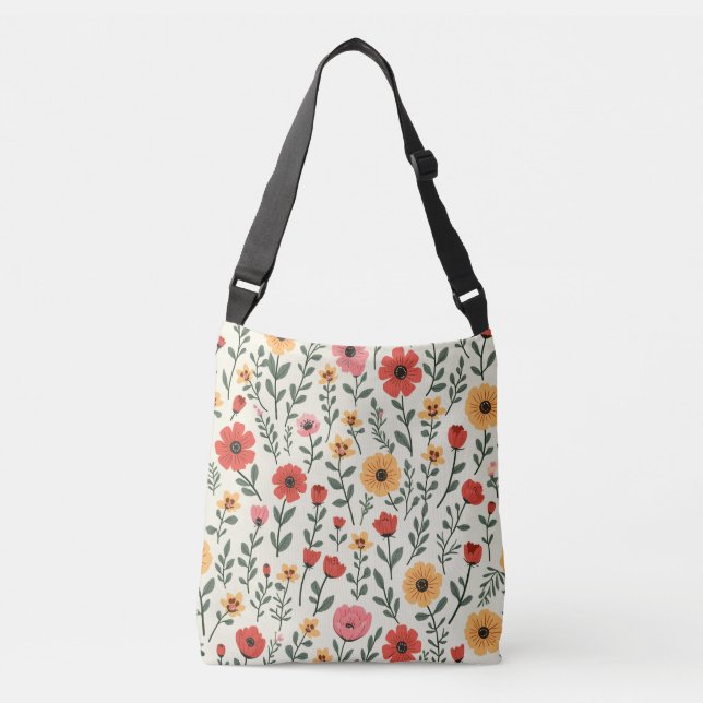Spring Flower Crossbody Bag (Front)