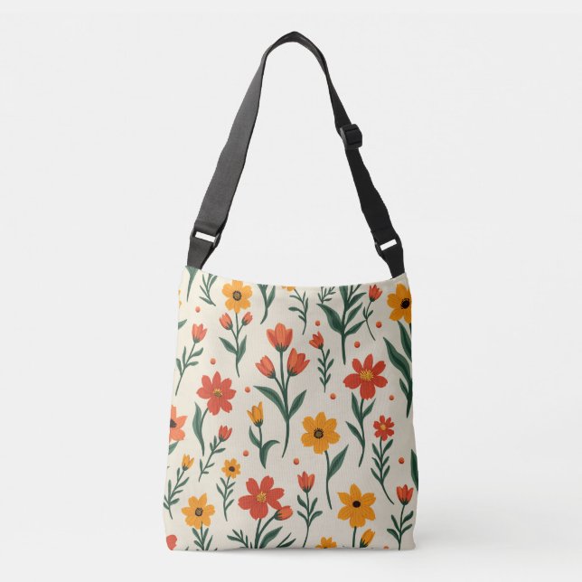 Spring Flower Crossbody Bag (Front)
