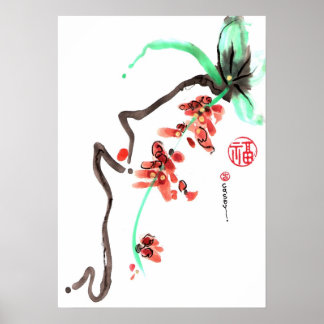 Spring Flower Fall Poster