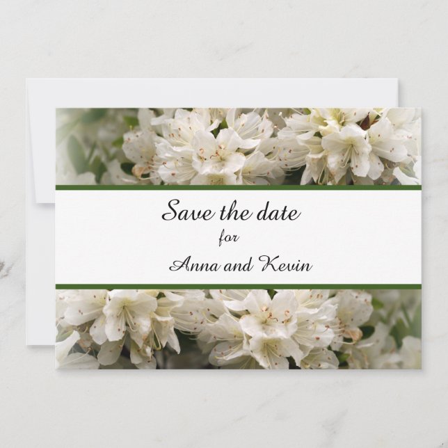 Spring Flower Flat Save The Date Card (Front)