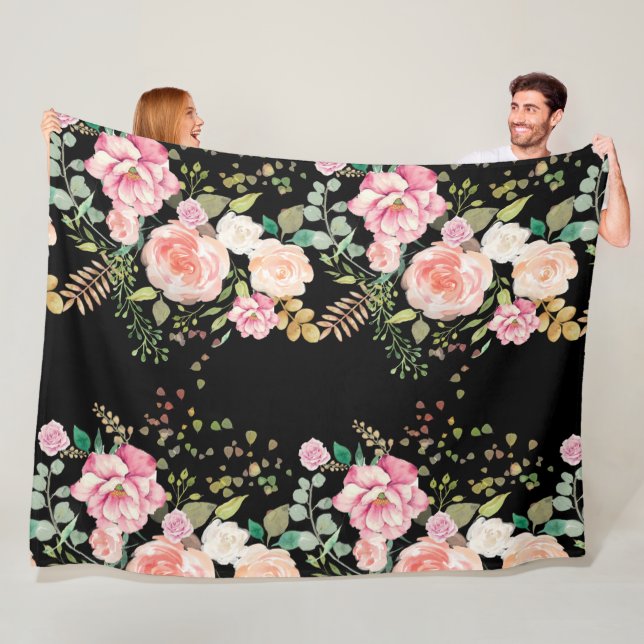 spring flower fleece  blanket (In Situ)