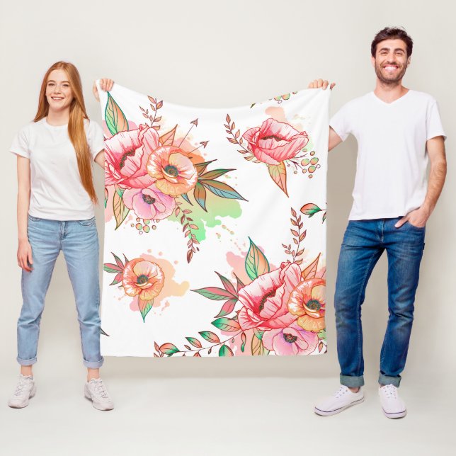 spring Flower Fleece Blanket (In Situ)