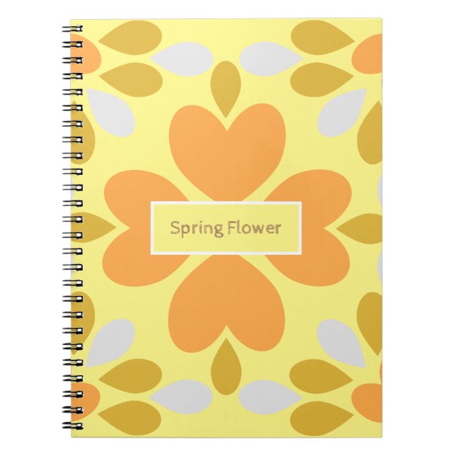 spring flower floral pattern notebook (Front)